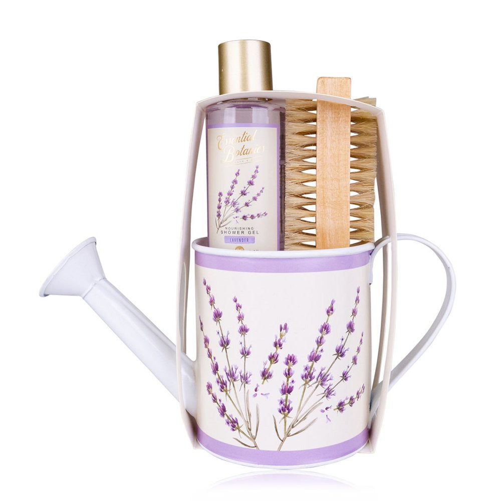 Essential botanics bath set in watering can