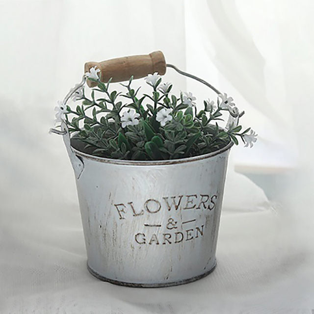 Seau à plantes décoratif "Fleur & Jardin"