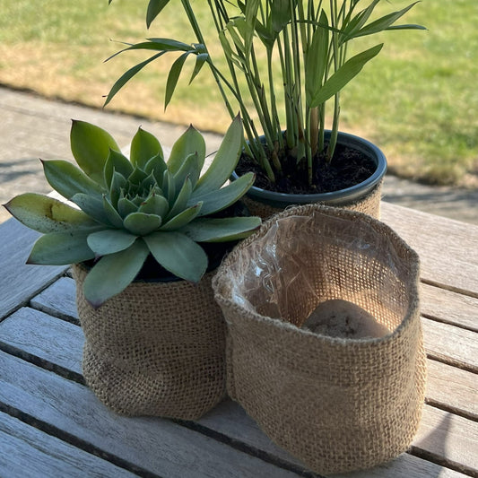 Jute plantenzak