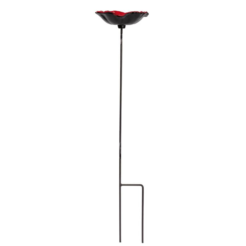 Bird feeder stake - poppy