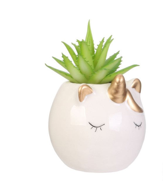Plante artificielle - Chat & Licorne